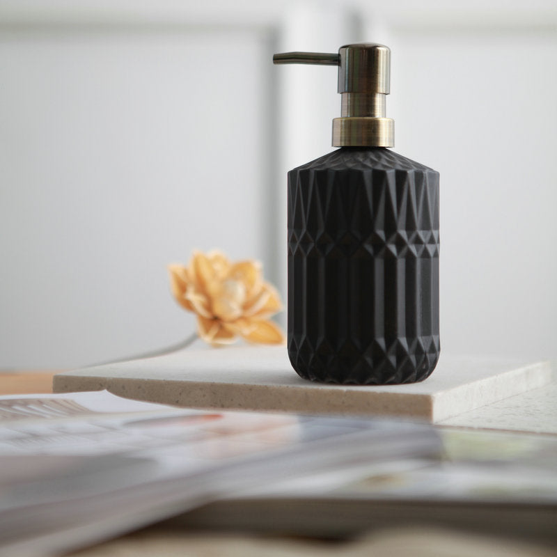 Distributeur de savon en verre à motif diamant Lighteme