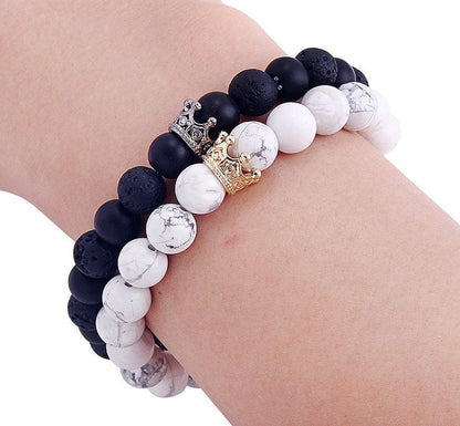 Lighteme Magnetische Partnerarmbänder „König &amp; Königin“ (2 Stück)
