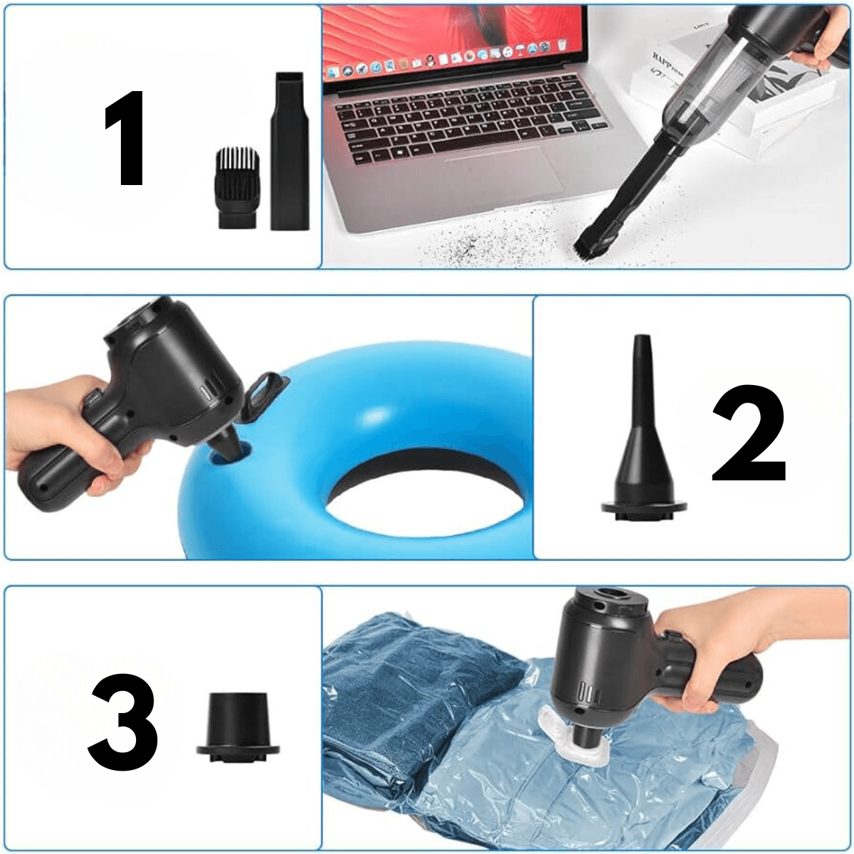 Aspirateur de voiture sans fil Lighteme avec aspiration puissante