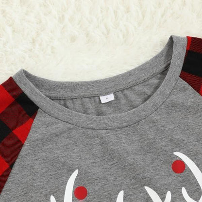 Ihrtrade MERRY CHRISTMAS Antler Print Family Matching Pajamas Set