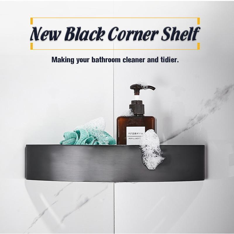 Lighteme New Black Corner Shelf