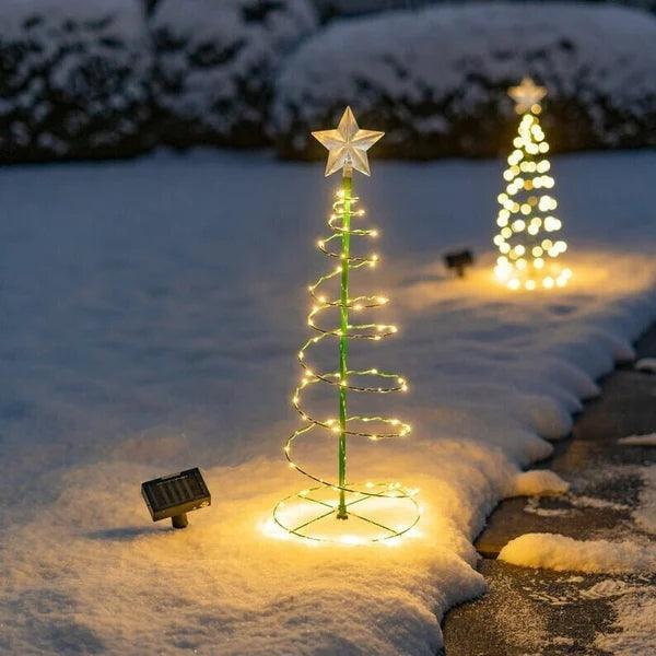 Lighteme Solar LED Metall Weihnachtsbaum mit Lichterkette