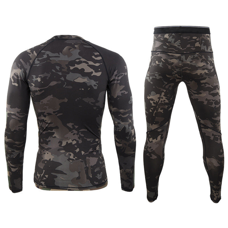 Ensemble de sous-vêtements thermiques tactiques camouflage pour hommes Lighteme