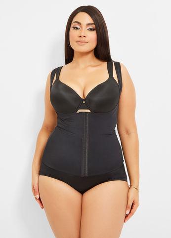 Ceinture de taille Lighteme grande taille à 3 crochets avec fermeture éclair de soutien ! 