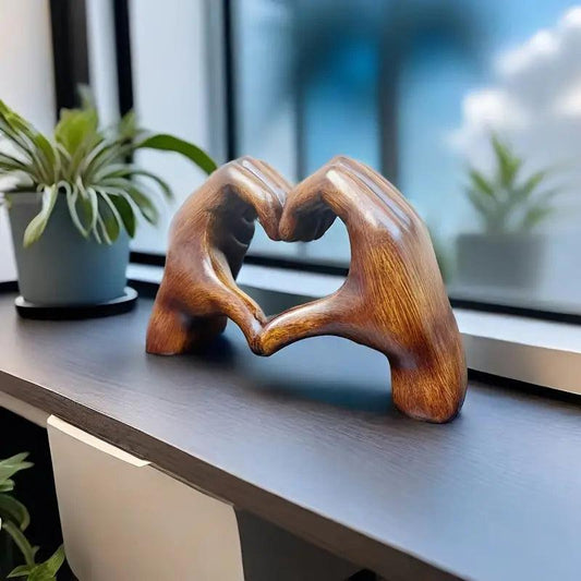 Handdeko Lighteme Love mit Holzmaserung