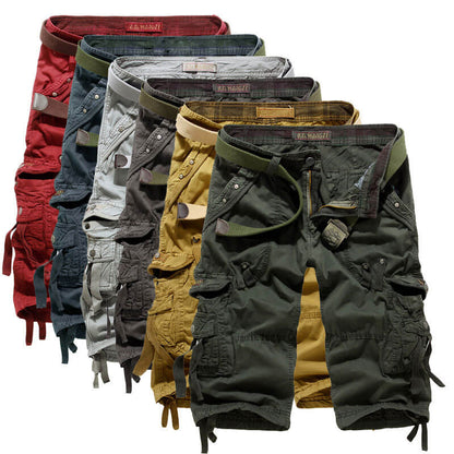 Lighteme Herren Multi Pocket Stilvolle Cargo Shorts, Wandershorts