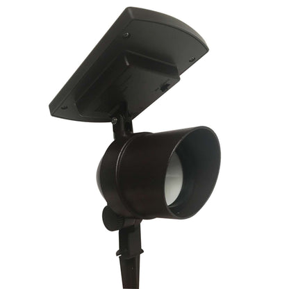 Lighteme Lot de 2 spots solaires LED 45 lumens en métal pour extérieur, éclairage paysager étanche 