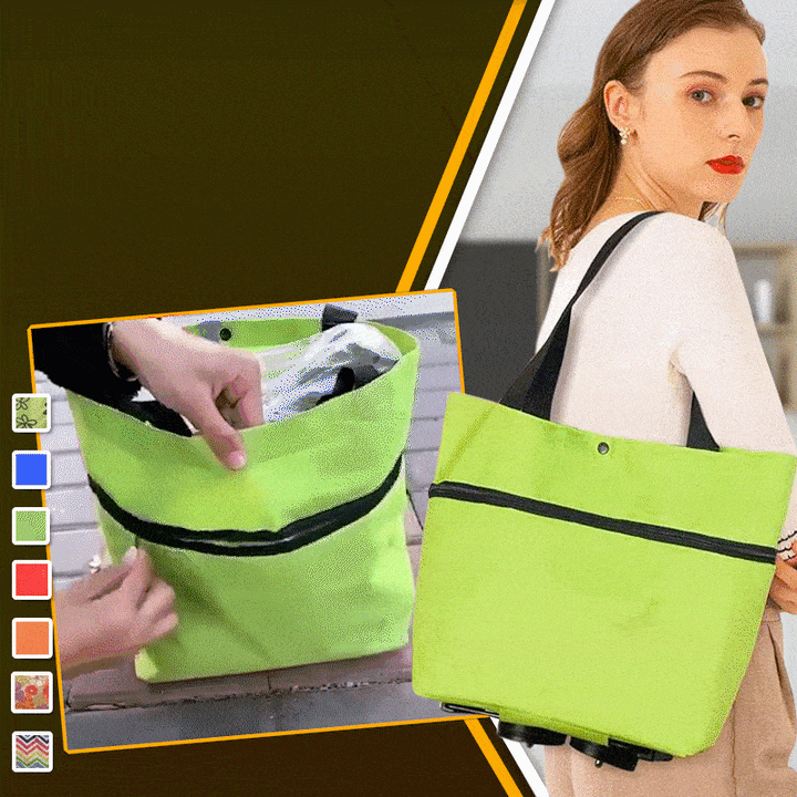 Lighteme Shopping Cart - 2 in 1 faltbare Einkaufstrolley-Tragetasche