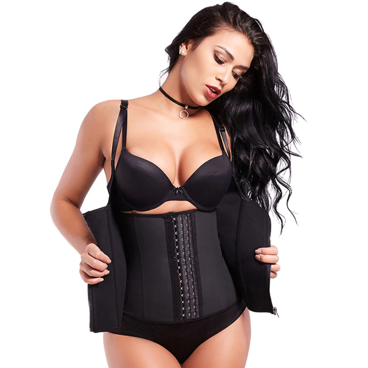 Lighteme New Body Shaper - Gilet corset à fermeture éclair pour entraîneur de taille ! 