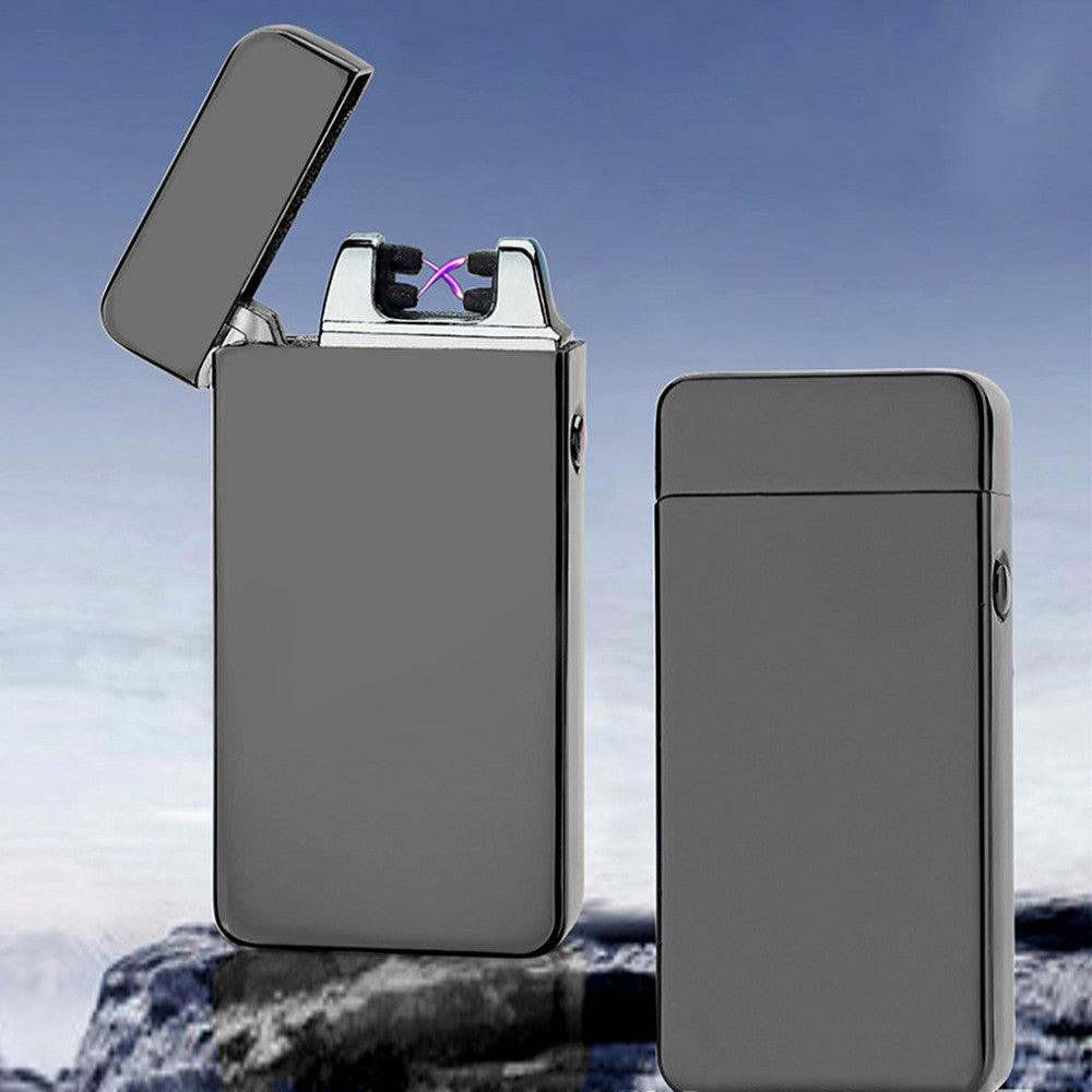 Elektrisches, flammenloses, wiederaufladbares winddichtes Feuerzeug mit Dual-Arc-Technologie von Lighteme über USB.