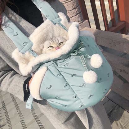 Sac de poitrine de transport chaud et confortable pour animaux de compagnie Lighteme (2 couleurs)