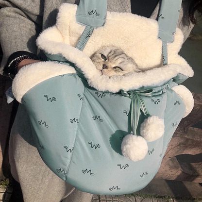 Sac de poitrine de transport chaud et confortable pour animaux de compagnie Lighteme (2 couleurs)