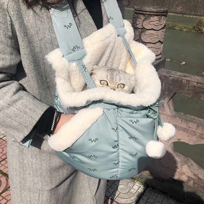 Sac de poitrine de transport chaud et confortable pour animaux de compagnie Lighteme (2 couleurs)