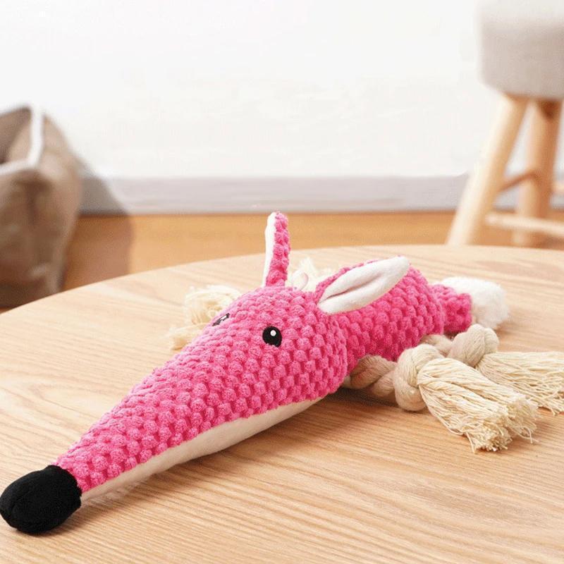 Lighteme Hundespielzeug in Tierform mit Quietschgeräusch (6 Farben)