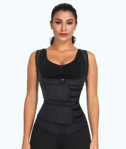 Gilet d'entraînement à la taille Lighteme Premium - Sangles de compression à double velcro avec fermeture éclair de soutien !