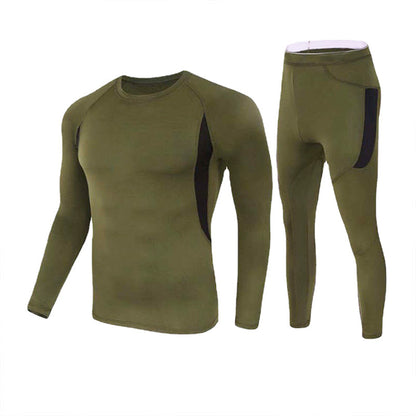 Ensemble de sous-vêtements thermiques extensibles pour hommes Lighteme, vêtements de sport tactiques