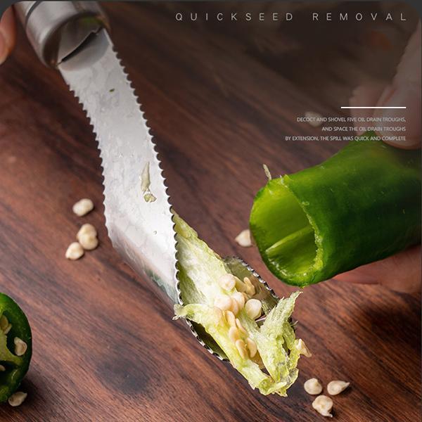 Lighteme Stainless Steel Chili Corer Peppers Seed Remover