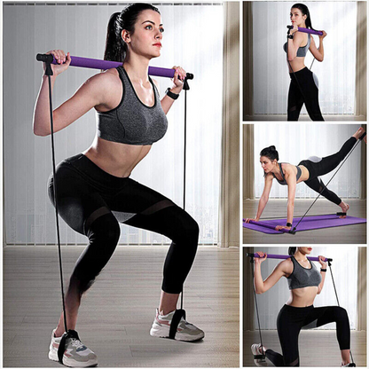 Barre Pilates multifonctionnelle Lighteme extensible – Entraînement complet du corps à domicile