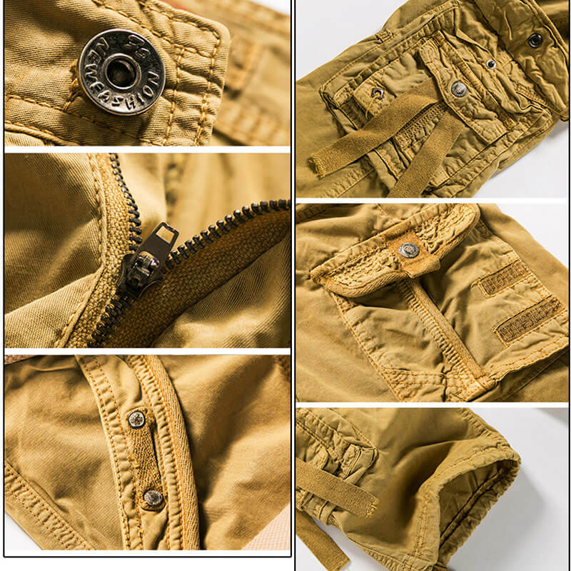 Lighteme Herren Multi Pocket Stilvolle Cargo Shorts, Wandershorts