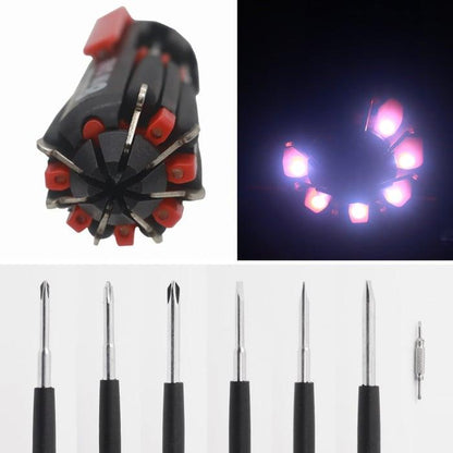 Tournevis Lighteme 8 en 1 avec lampe de travail