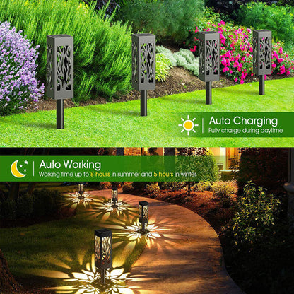 Lighteme 10-Lumen-Solar-Pollerleuchte mit Baum-Design, LED, 2er-Pack