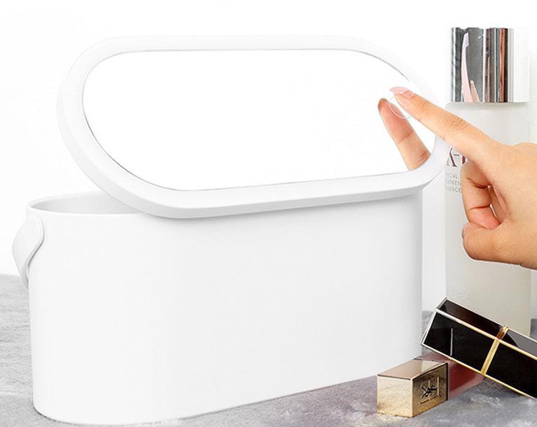 Tragbare Make-up-Box von Lighteme mit LED-beleuchtetem Spiegel