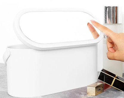 Tragbare Make-up-Box von Lighteme mit LED-beleuchtetem Spiegel