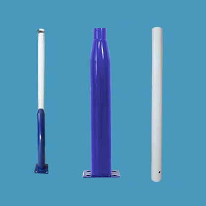 Lampadaire Lighteme de 6 m (20 pi) de qualité commerciale pour rue, stationnement et drapeau, aluminium + cage, paquet de 1
