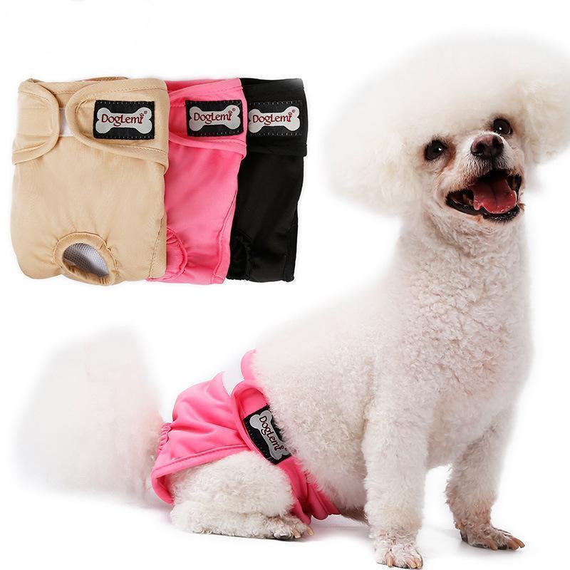 Lighteme 2PCS Machine Washable Dog Physiological Pants (3 Colors & 5 Size)