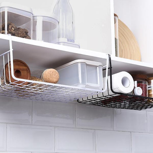 Panier de rangement Lighteme à placer sous une étagère (2 types, 3 couleurs et 2 tailles)