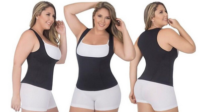 Débardeur sauna Lighteme grande taille - Abdominaux et taille amincissants 