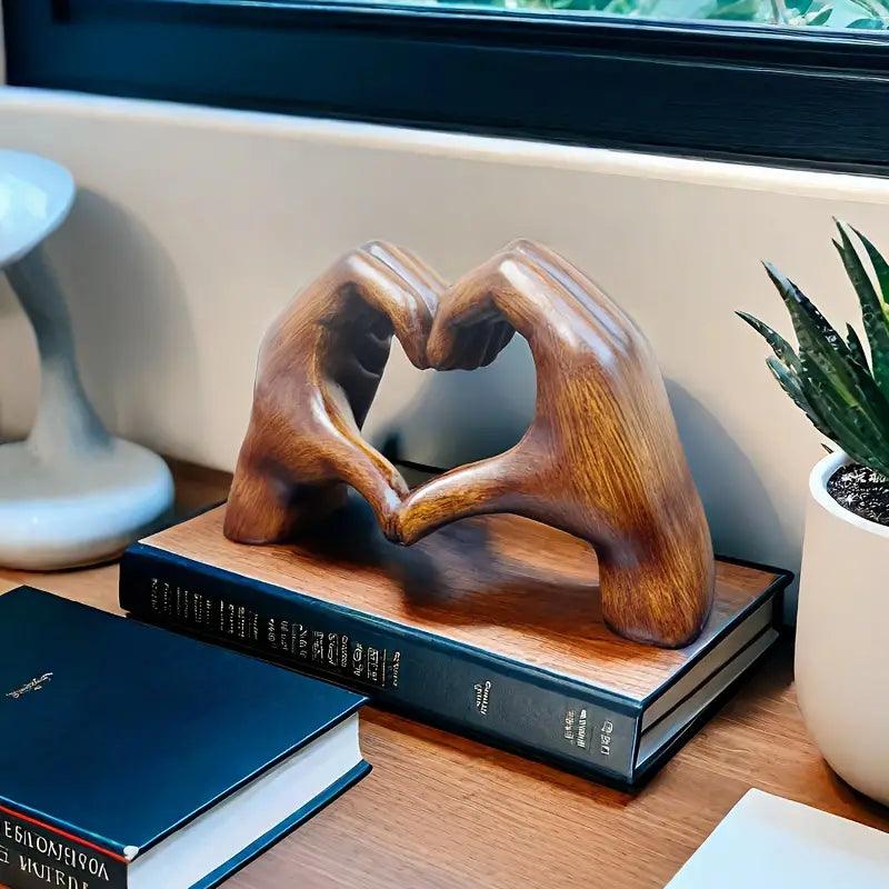 Handdeko Lighteme Love mit Holzmaserung