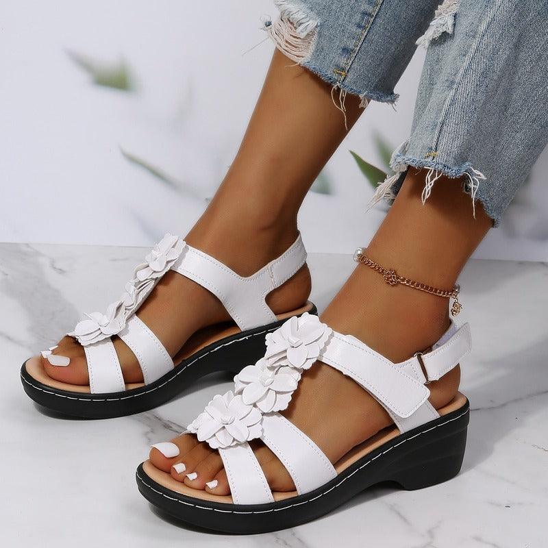 Lighteme Lässige orthopädische Sandalen für Blumen für Damen