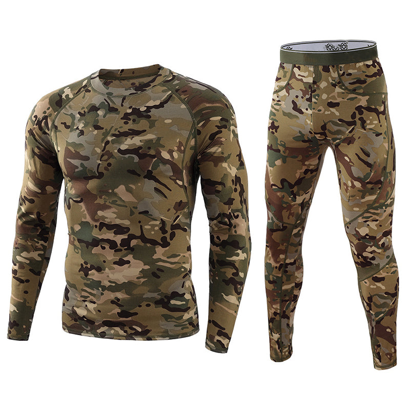Ensemble de sous-vêtements thermiques tactiques camouflage pour hommes Lighteme
