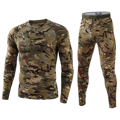 Ensemble de sous-vêtements thermiques tactiques camouflage pour hommes Lighteme