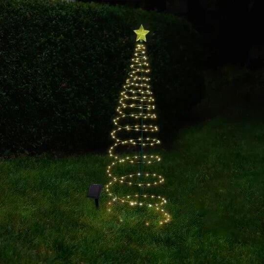 Lighteme Solar LED Metall Weihnachtsbaum mit Lichterkette