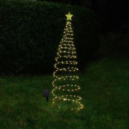 Lighteme Solar LED Metall Weihnachtsbaum mit Lichterkette