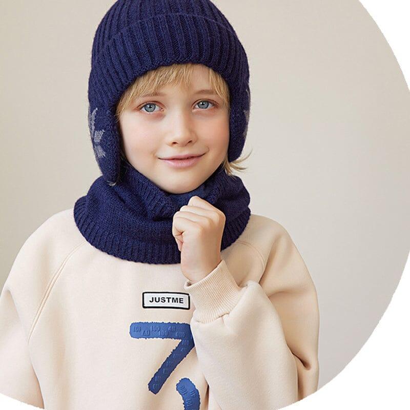 Bonnet chauffant Lighteme pour l'hiver, bonnet, écharpe, ensemble bonnet en tricot chaud