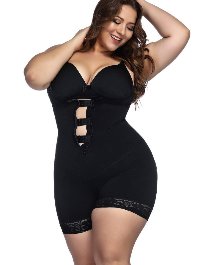 Body amincissant zippé grande taille Lighteme avec rehausseur de fesses 