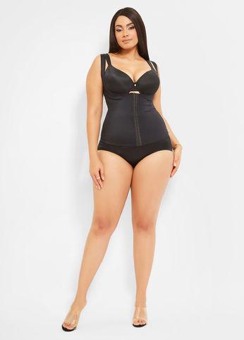 Ceinture de taille Lighteme grande taille à 3 crochets avec fermeture éclair de soutien ! 