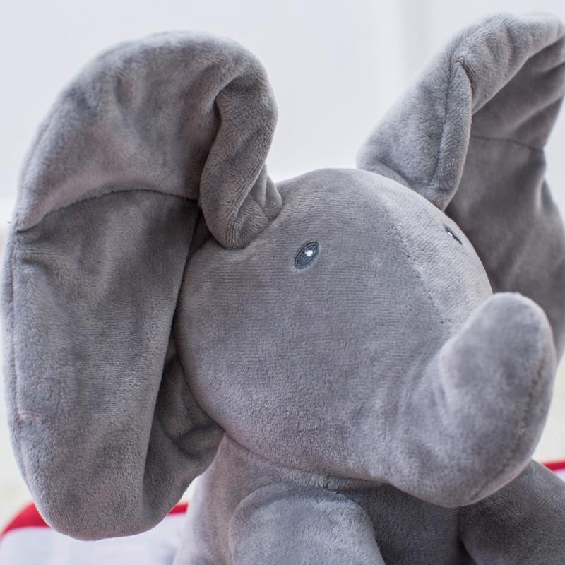 Lighteme Peek-a-Boo Animated Talking & Singing Elephant Plush Toy