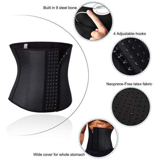 Ceinture amincissante Lighteme Premium pour homme - 3 crochets réglables