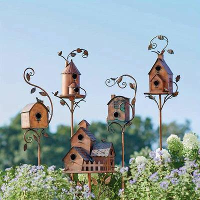 Nichoir en métal pour décoration de jardin Lighteme