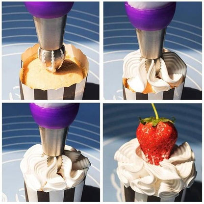 Lighteme Kuchendekor-Spritztüllen-Set, 9 Stück