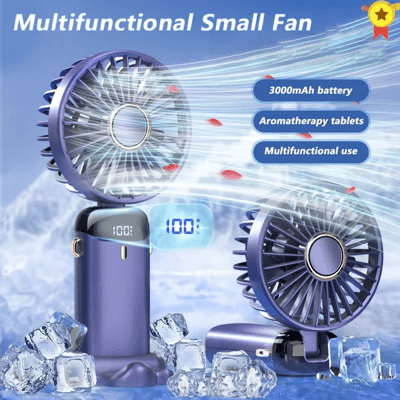Tragbarer Ventilator von Lighteme mit Telefonständer
