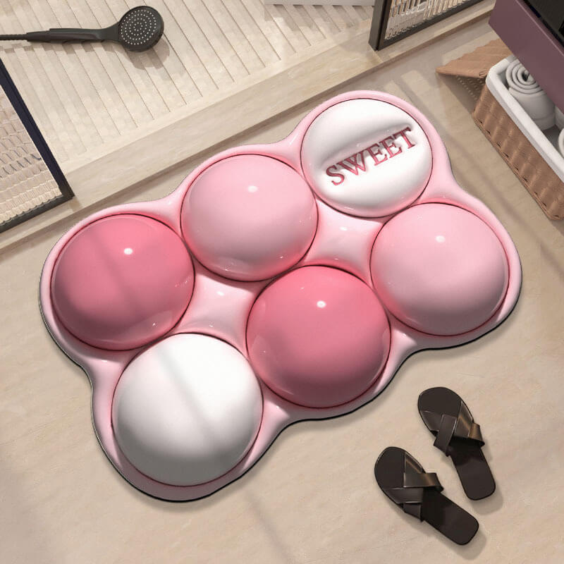 Lighteme 3D-Badematte aus Kieselalgenschlamm, wasserabsorbierend