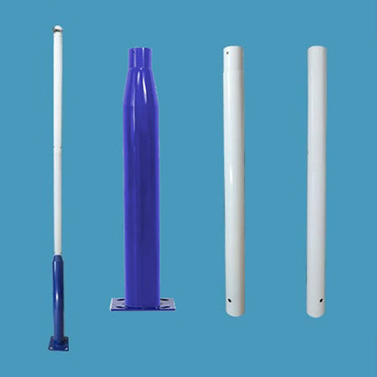 Lampadaire Lighteme de 6 m (20 pi) de qualité commerciale pour rue, stationnement et drapeau, aluminium + cage, paquet de 1