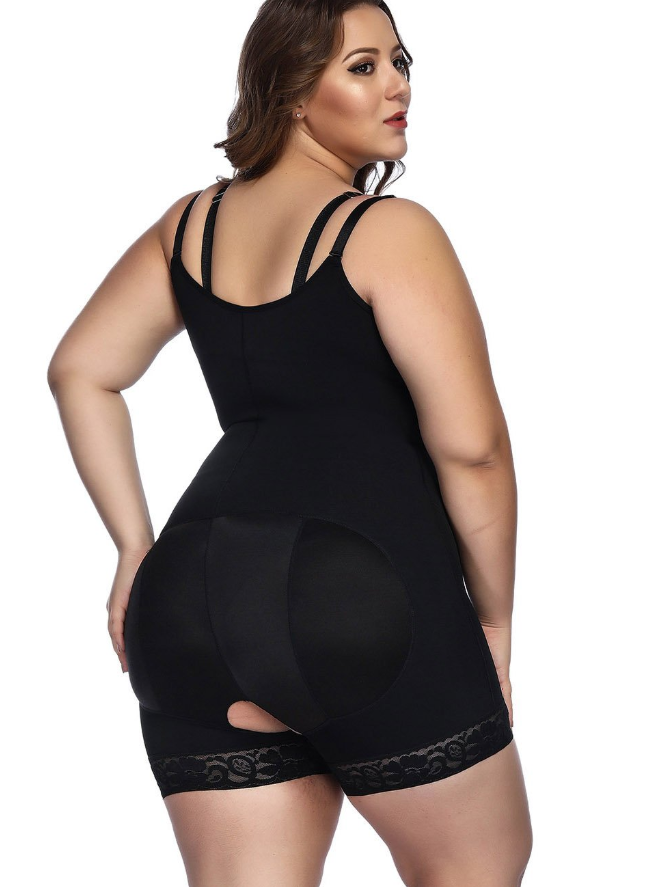 Body amincissant zippé grande taille Lighteme avec rehausseur de fesses 