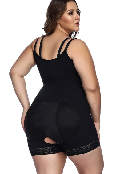 Body amincissant zippé grande taille Lighteme avec rehausseur de fesses 