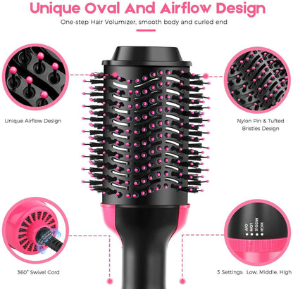 Sèche-cheveux et volumisateur Lighteme 3 en 1 (3 couleurs et 4 styles)